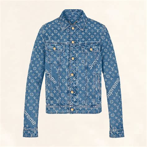 supreme louis vuitton camo denim jacket|louis vuitton supreme monogram.